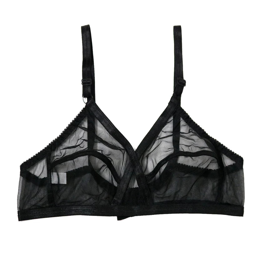 Pack Of 2 Non-Padded & Non-Wired Cotton Full Cover Full Net Transparent Bra