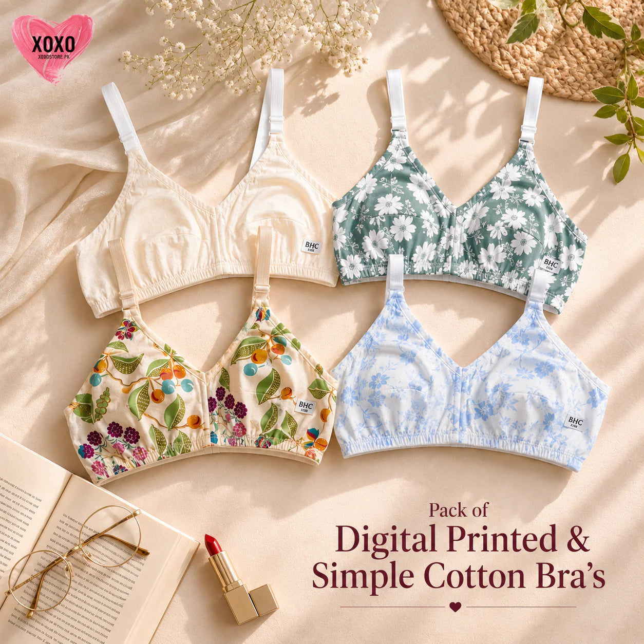 Pack of 4 Very Fine Quality Lawn Bra's