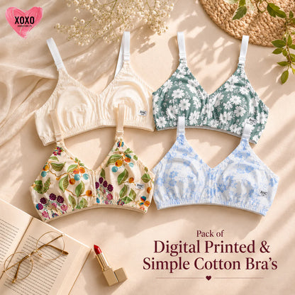 Pack of 4 Very Fine Quality Lawn Bra's