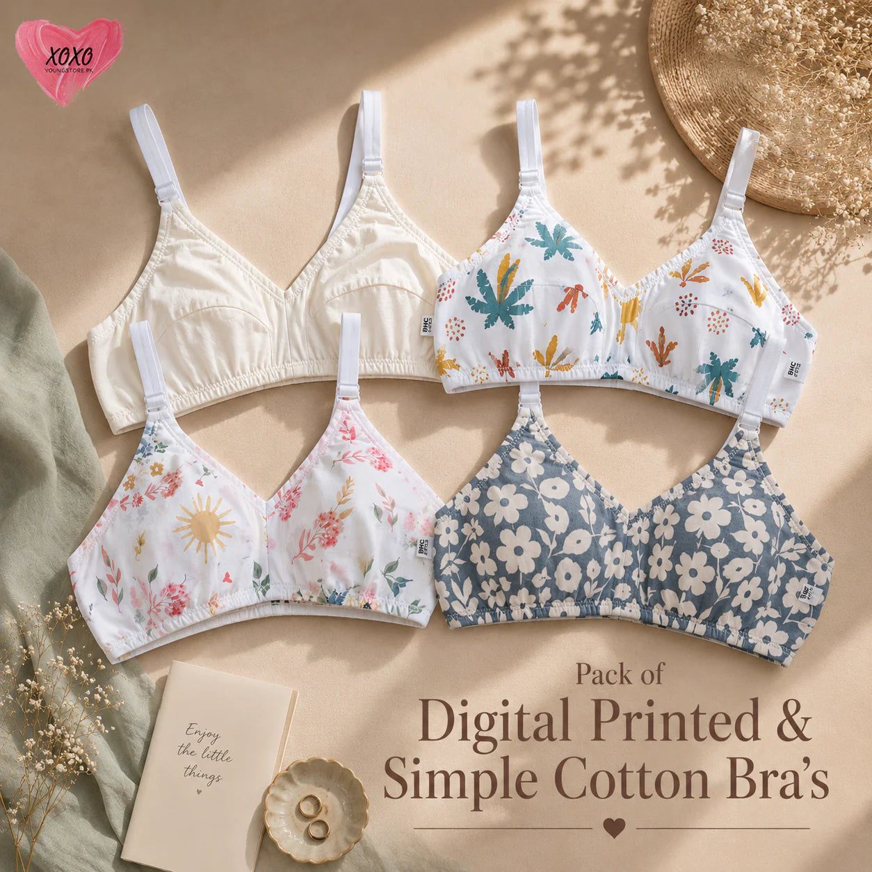 Pack of 4 Very Fine Quality Lawn Bra's