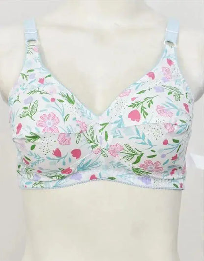 Pack of 4 Cotton Printed Comfortable And Breathable Non-Padded Bra