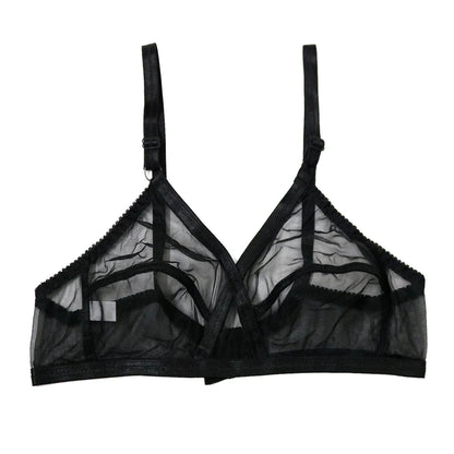 Pack Of 2 Non-Padded & Non-Wired Cotton Full Cover Full Net Transparent Bra
