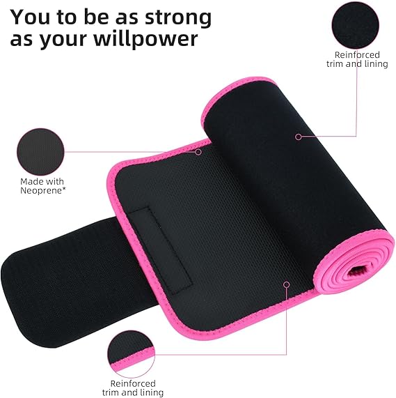 ( Imported Stuffed ) Full Size Instant Sweat Pro Waist Belt For Men & Women. Universal Adjustable Size